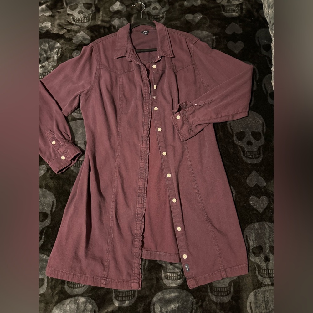 Lee purple Textured Shirt Dress